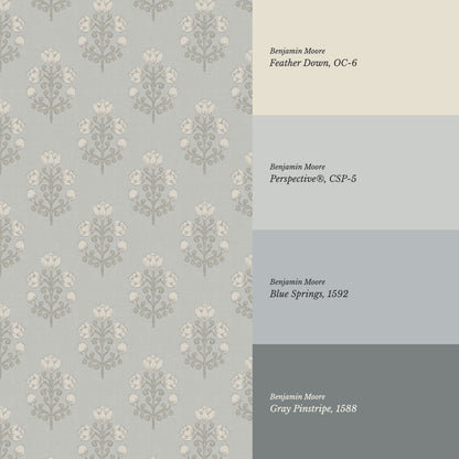 Ava Tulips Pearl Gray Wallpaper