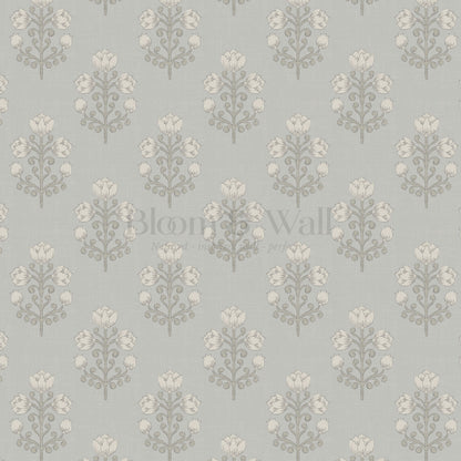 Ava Tulips Pearl Gray Wallpaper