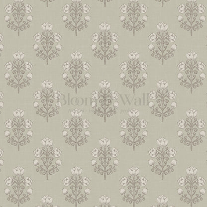 Ava Tulips Smoke Sage Wallpaper