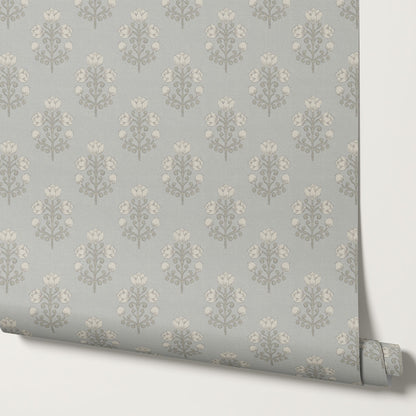 Ava Tulips Pearl Gray Wallpaper