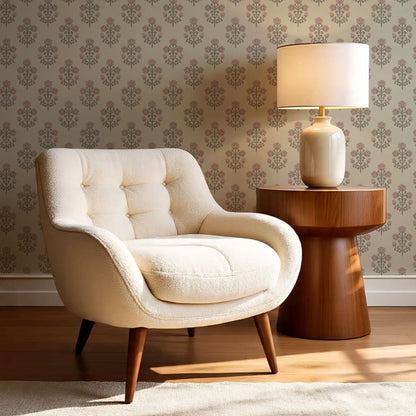 Ava Tulips Smokey Mauve Wallpaper