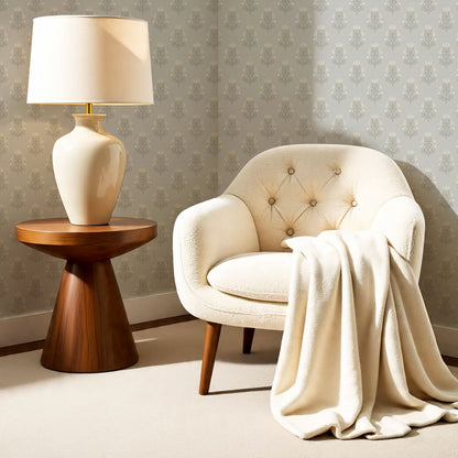 Ava Tulips Pearl Gray Wallpaper