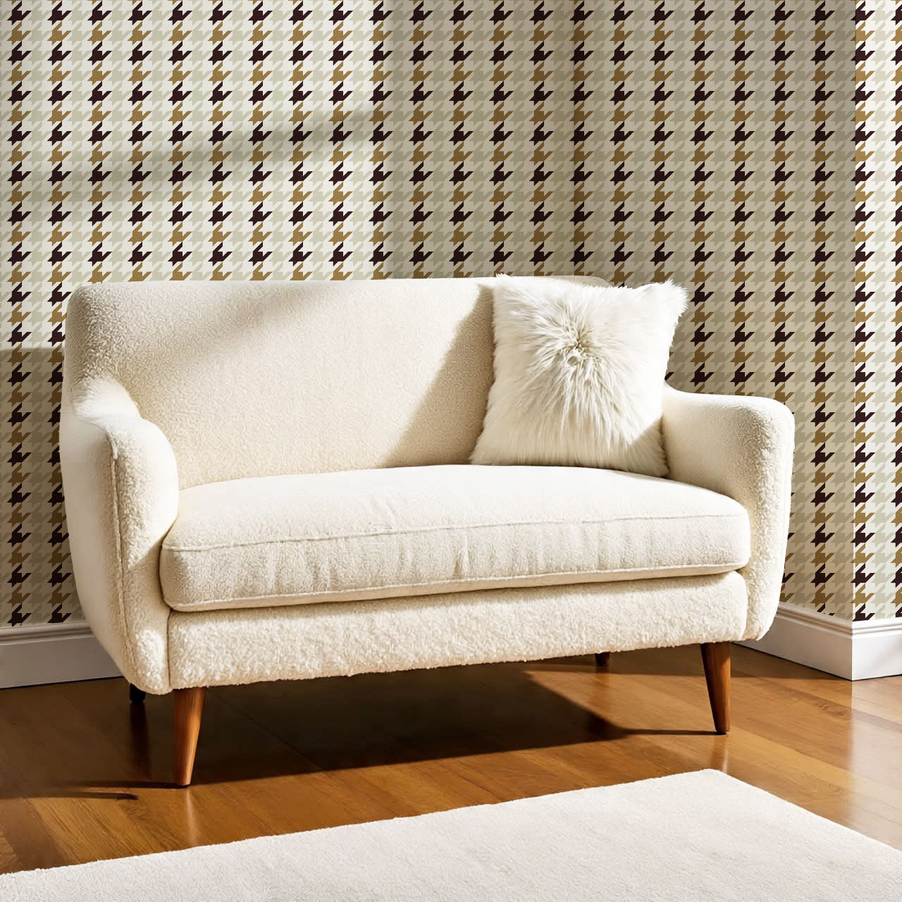 Valentina Cotswold Check Olive Wallpaper