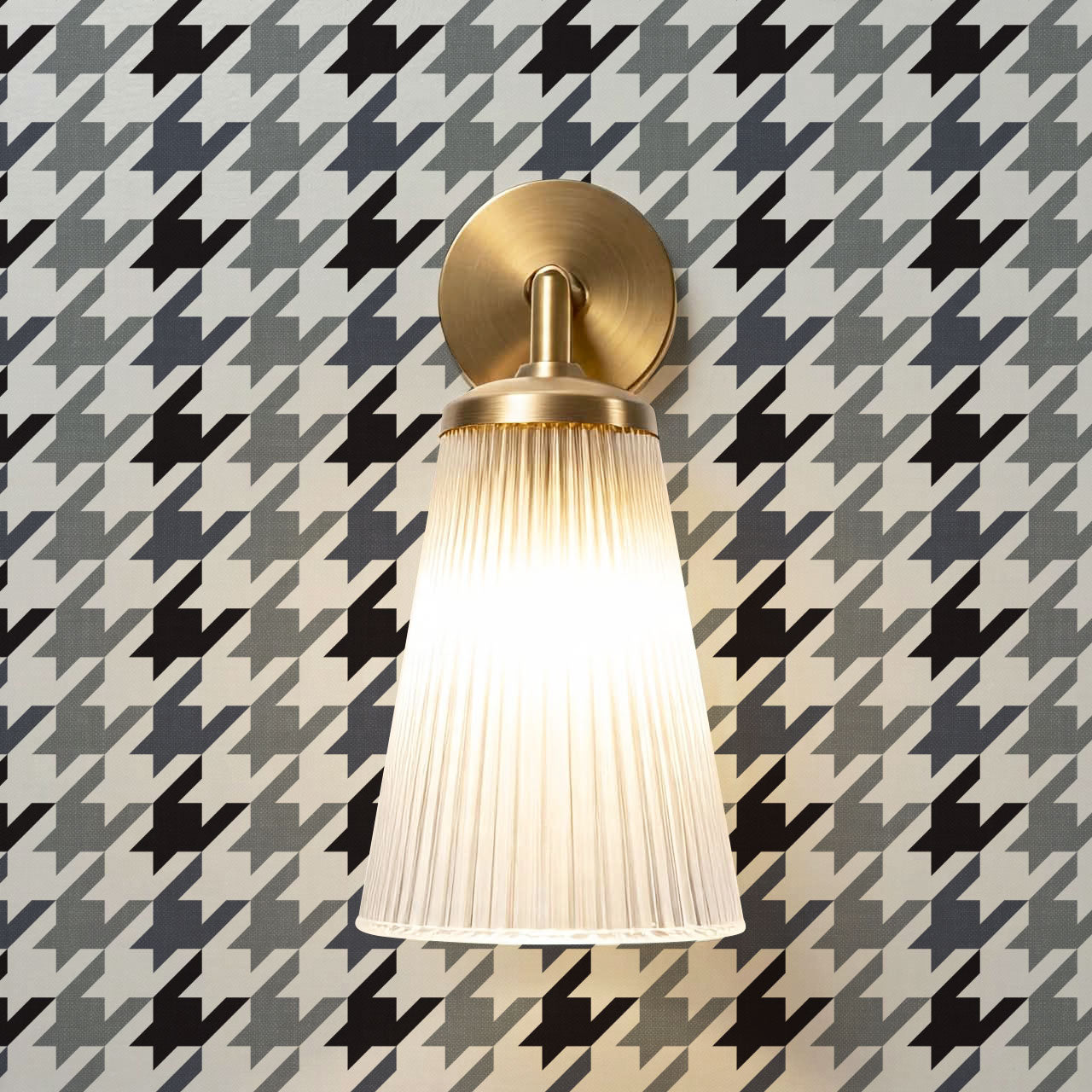 Valentina Cotswold Check Slate Wallpaper