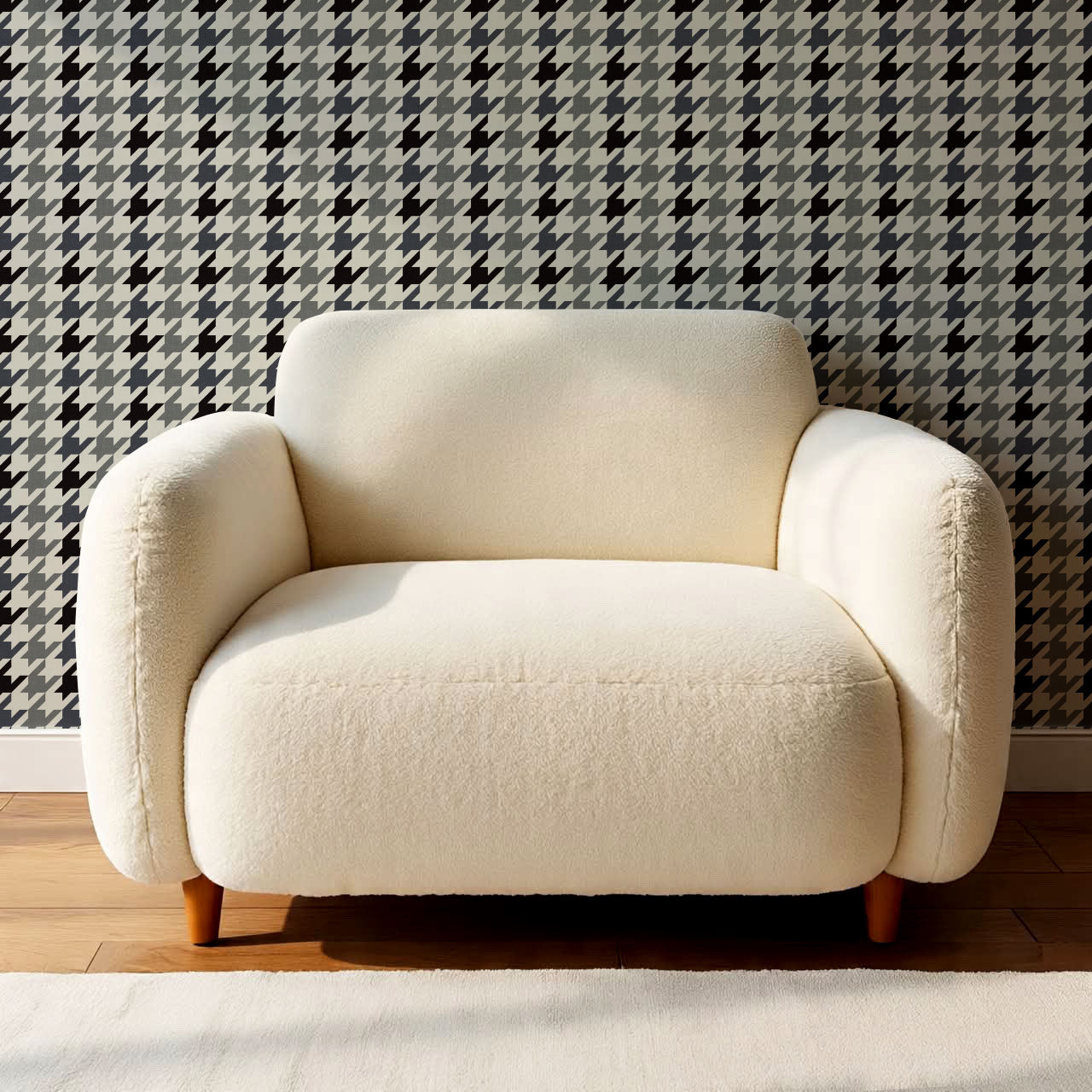 Valentina Cotswold Check Slate Wallpaper