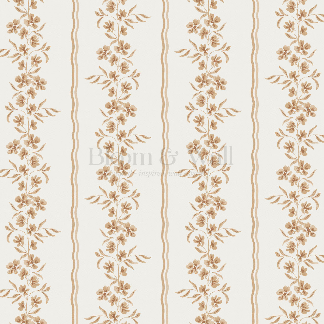 Valerie Country Stripe Butter Wallpaper