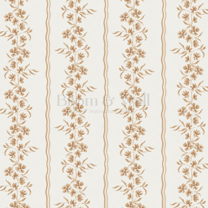 Valerie Country Stripe Butter Wallpaper