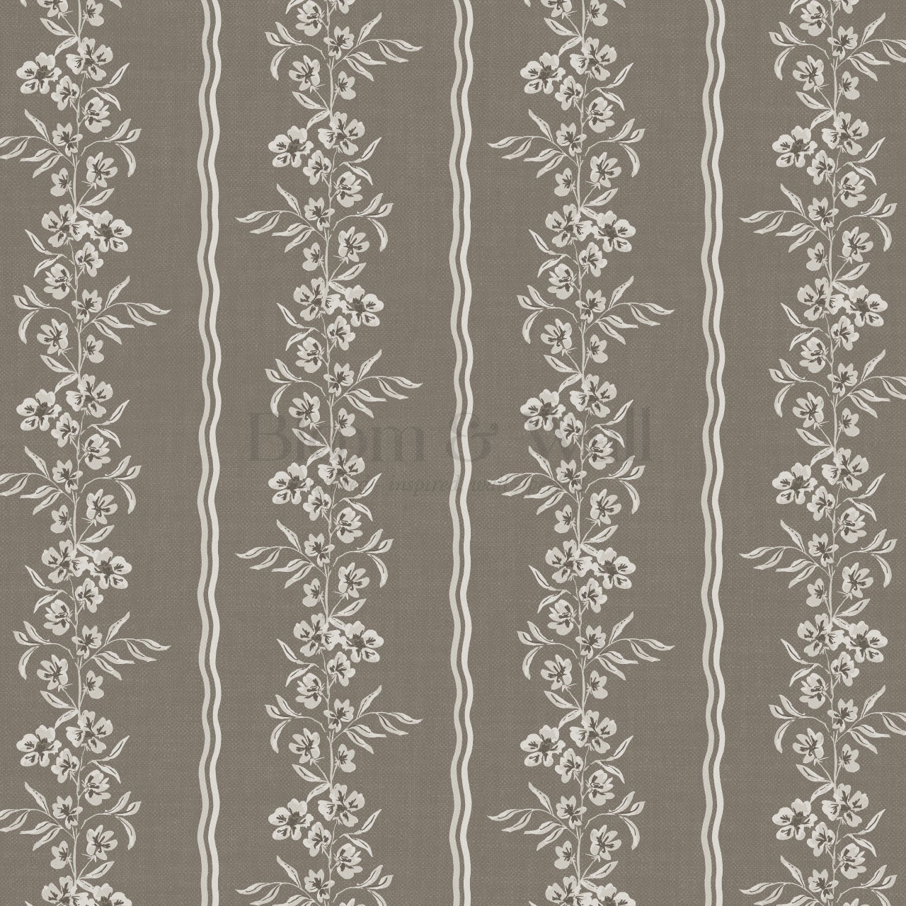 Valerie Country Stripe French Brown Wallpaper