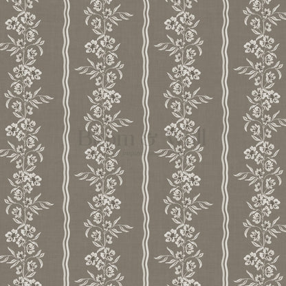 Valerie Country Stripe French Brown Wallpaper