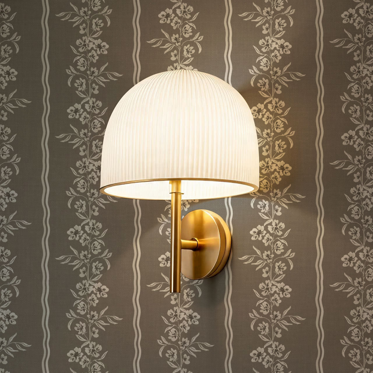 Valerie Country Stripe French Brown Wallpaper