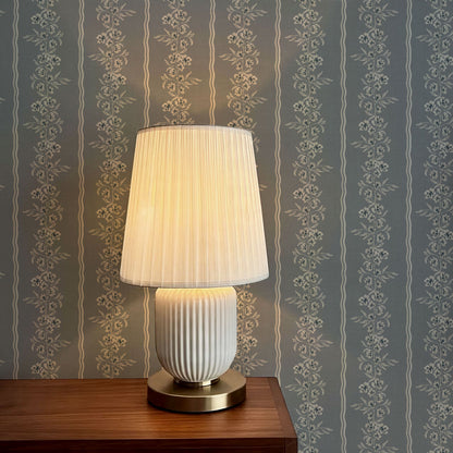 Valerie Country Stripe French Blue Wallpaper
