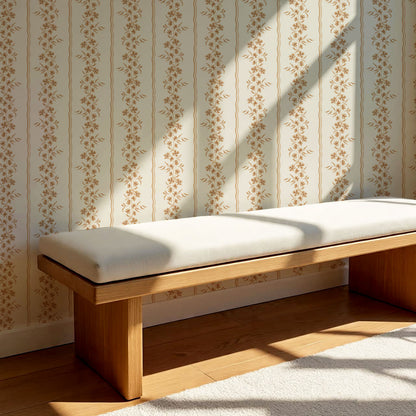 Valerie Country Stripe Butter Wallpaper