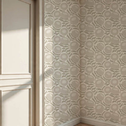 Vanessa Farmhouse Blooms French Gray Wallpaper