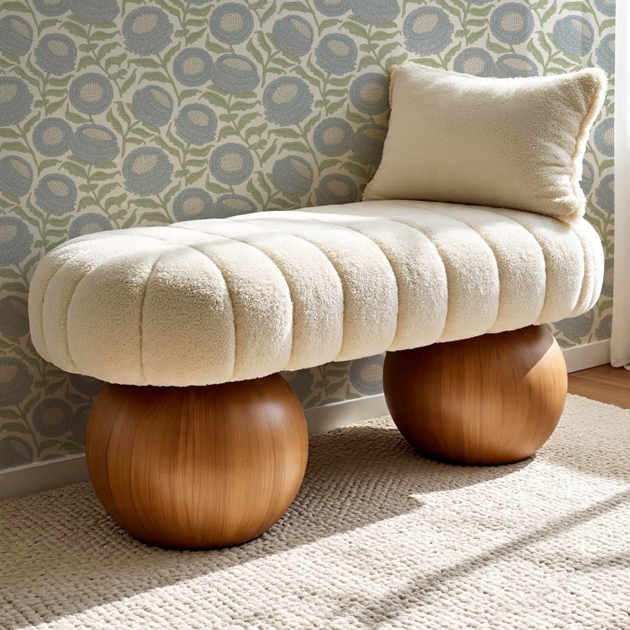 Vanessa Farmhouse Blooms Garden Blue Wallpaper