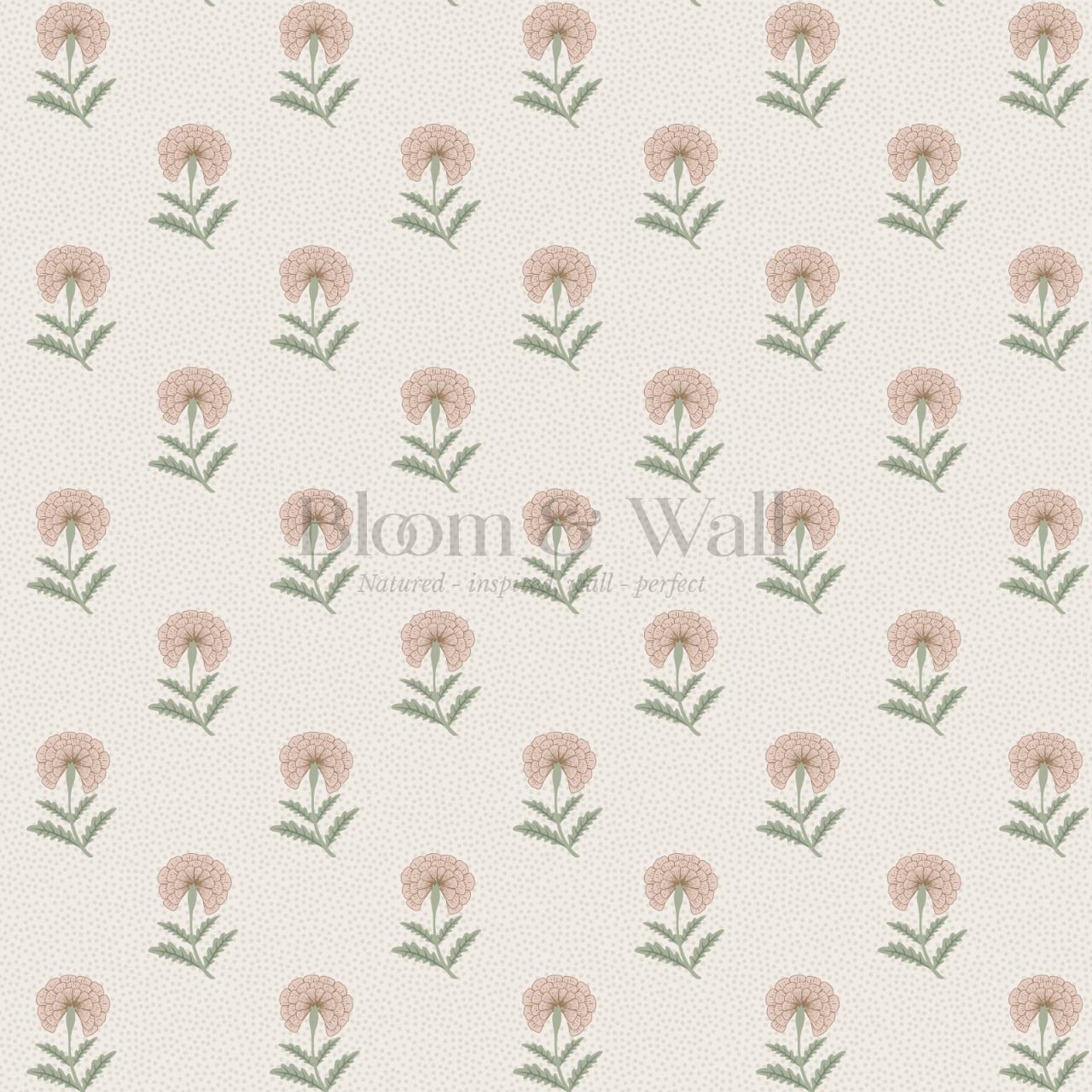 Vani Vintage Marigold Blush Sage Cream Wallpaper