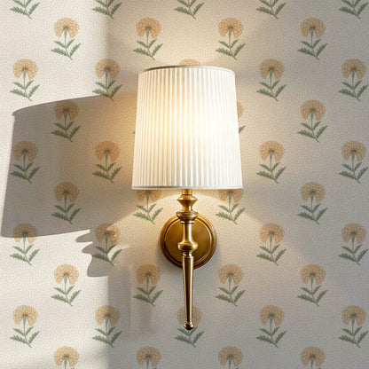 Vani Vintage Marigold Honey Sage Cream Wallpaper