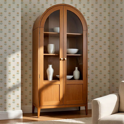 Vani Vintage Marigold Honey Sage Cream Wallpaper