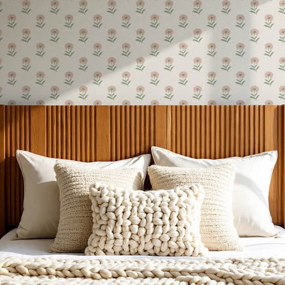 Vani Vintage Marigold Blush Sage Cream Wallpaper