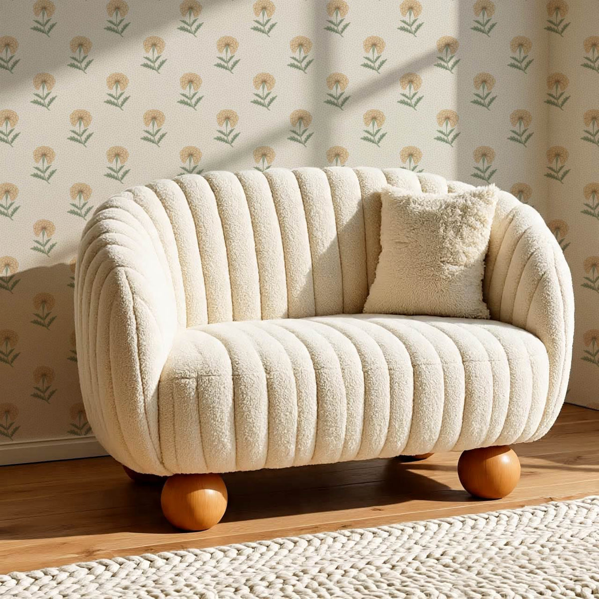 Vani Vintage Marigold Honey Sage Cream Wallpaper