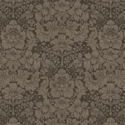 Varvaara Floral Damask Brown Taupe Wallpaper
