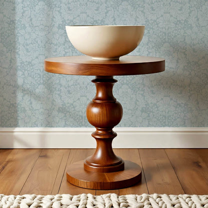 Varvaara Floral Damask Cloud Blue Wallpaper