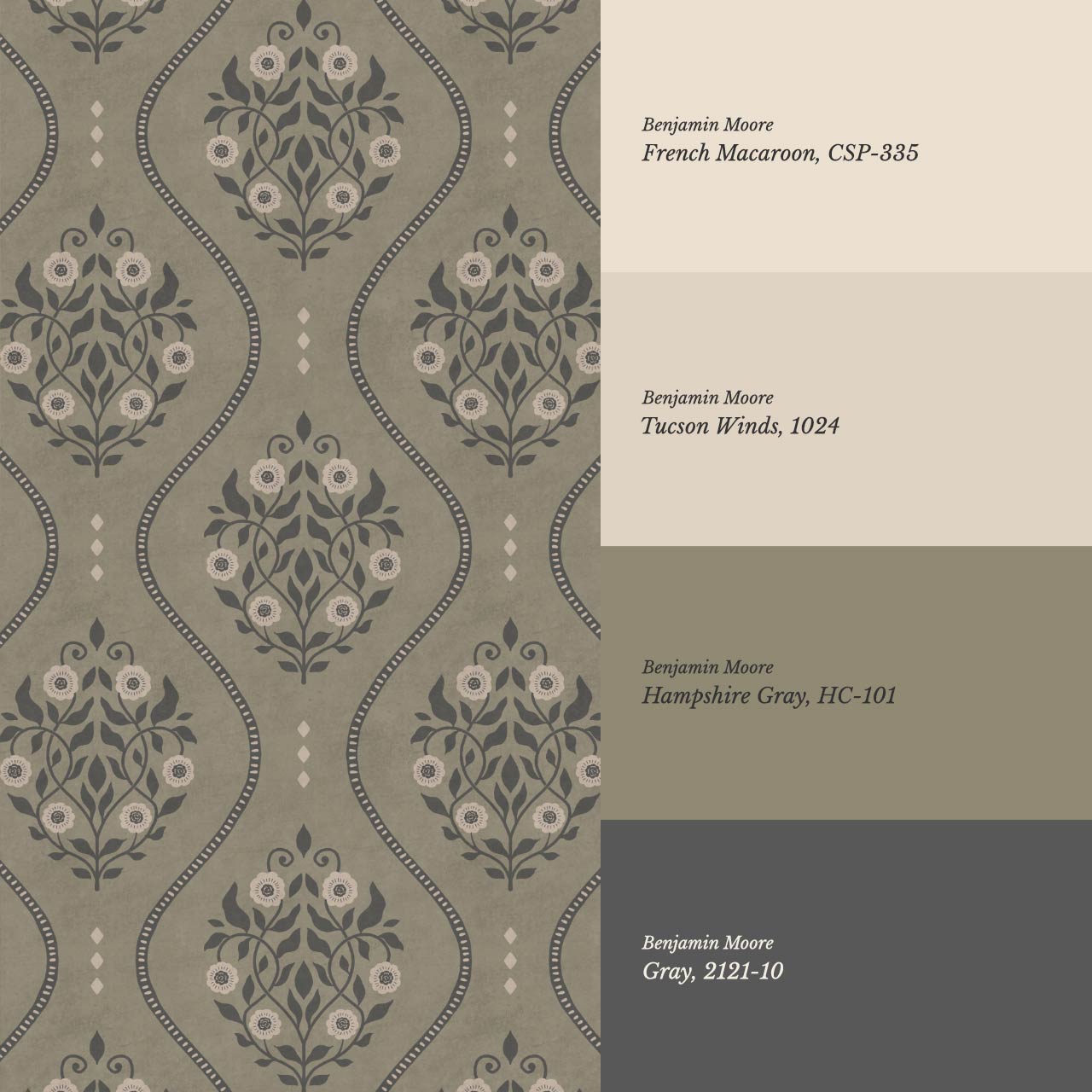 Vela Heritage Bellvine Stone Slate Wallpaper