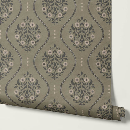 Vela Heritage Bellvine Stone Slate Wallpaper
