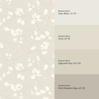 Verdantine Vines Dusty Pink Beige Wallpaper