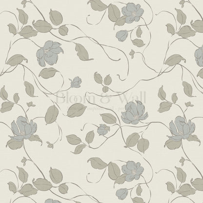 Verdantine Vines Blue Sage Wallpaper