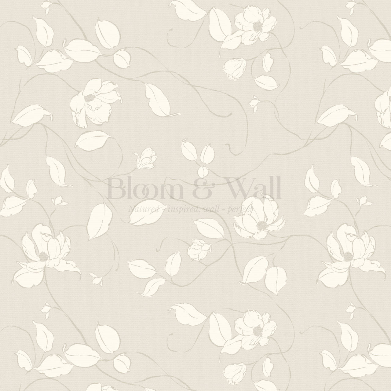 Verdantine Vines Dusty Pink Beige Wallpaper