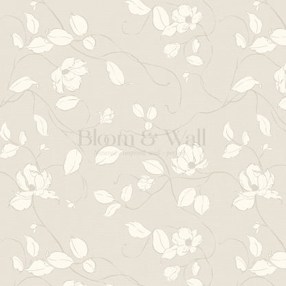 Verdantine Vines Dusty Pink Beige Wallpaper