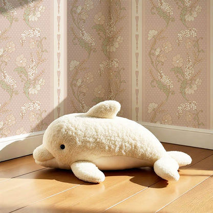 Veronica Fanciful Vines Mauve Sage Wallpaper