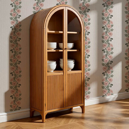 Vessa Poppy Garland Sage Blush Wallpaper