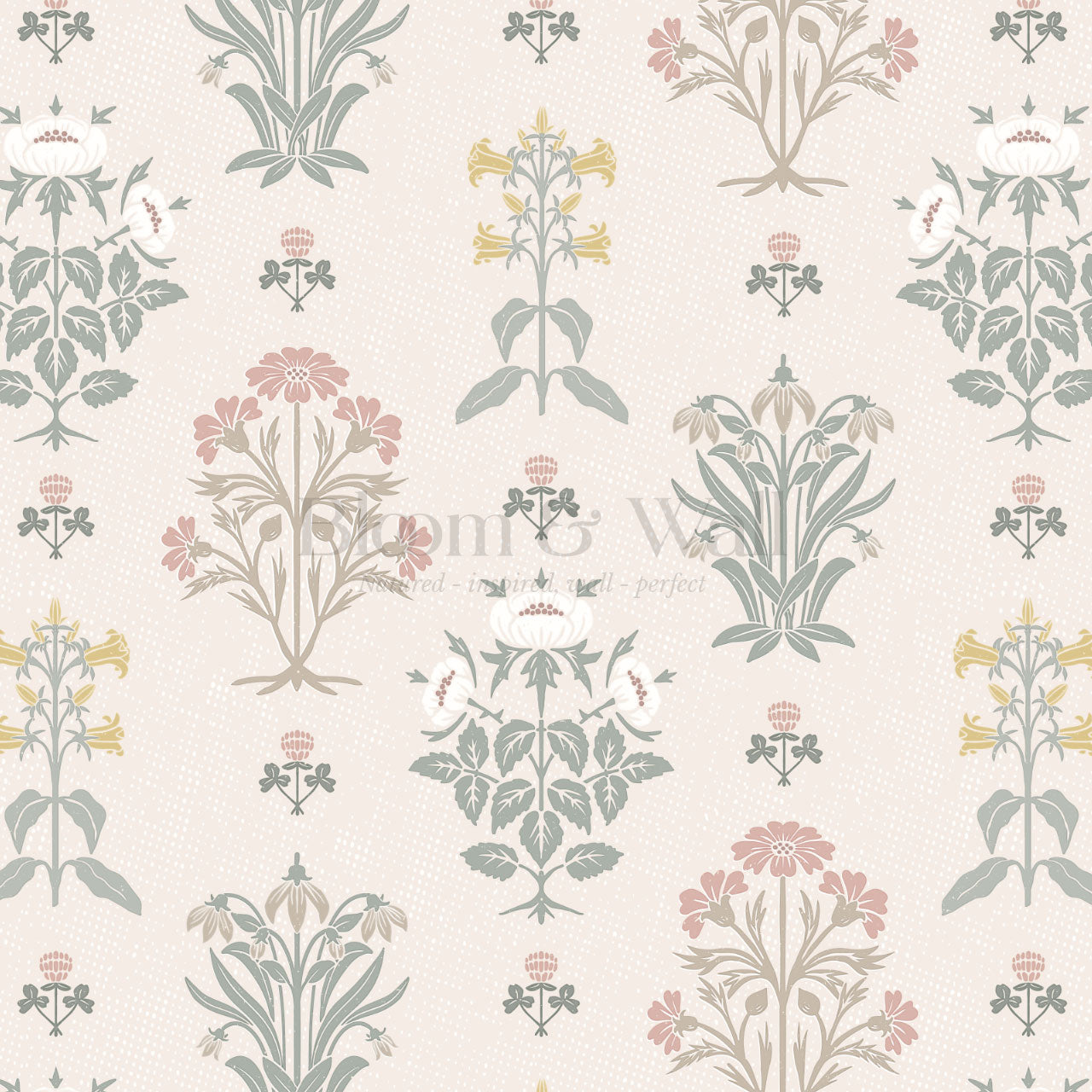 Victoria Millefleur Pink Wallpaper
