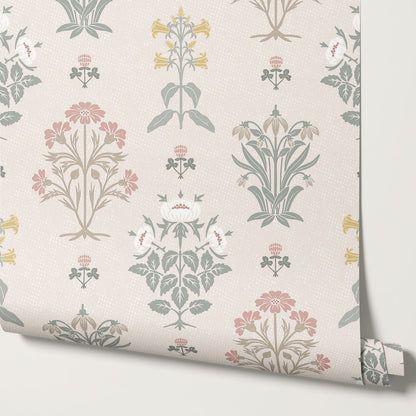 Victoria Millefleur Pink Wallpaper