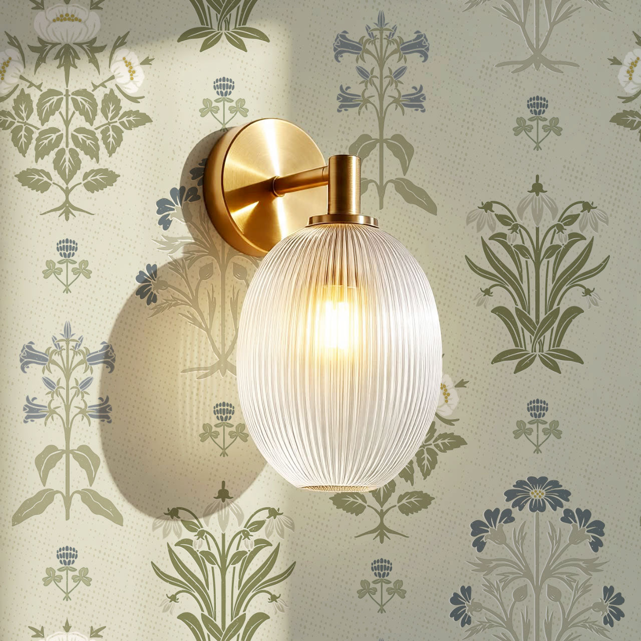 Victoria Millefleur Slate Blue Wallpaper