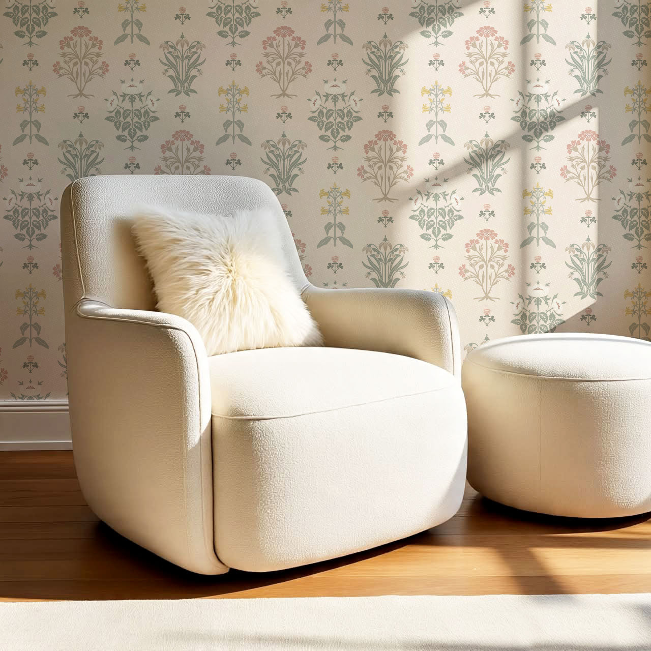 Victoria Millefleur Pink Wallpaper