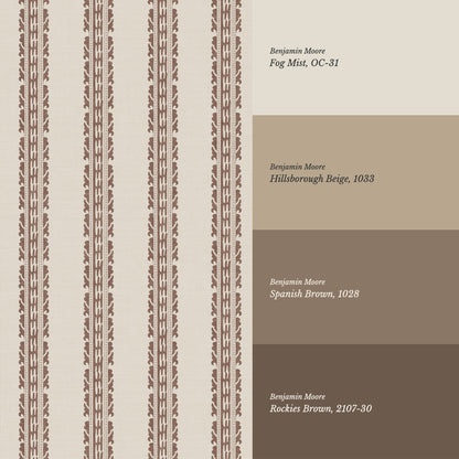 Victoria Stripe Antique Clay Tan Wallpaper