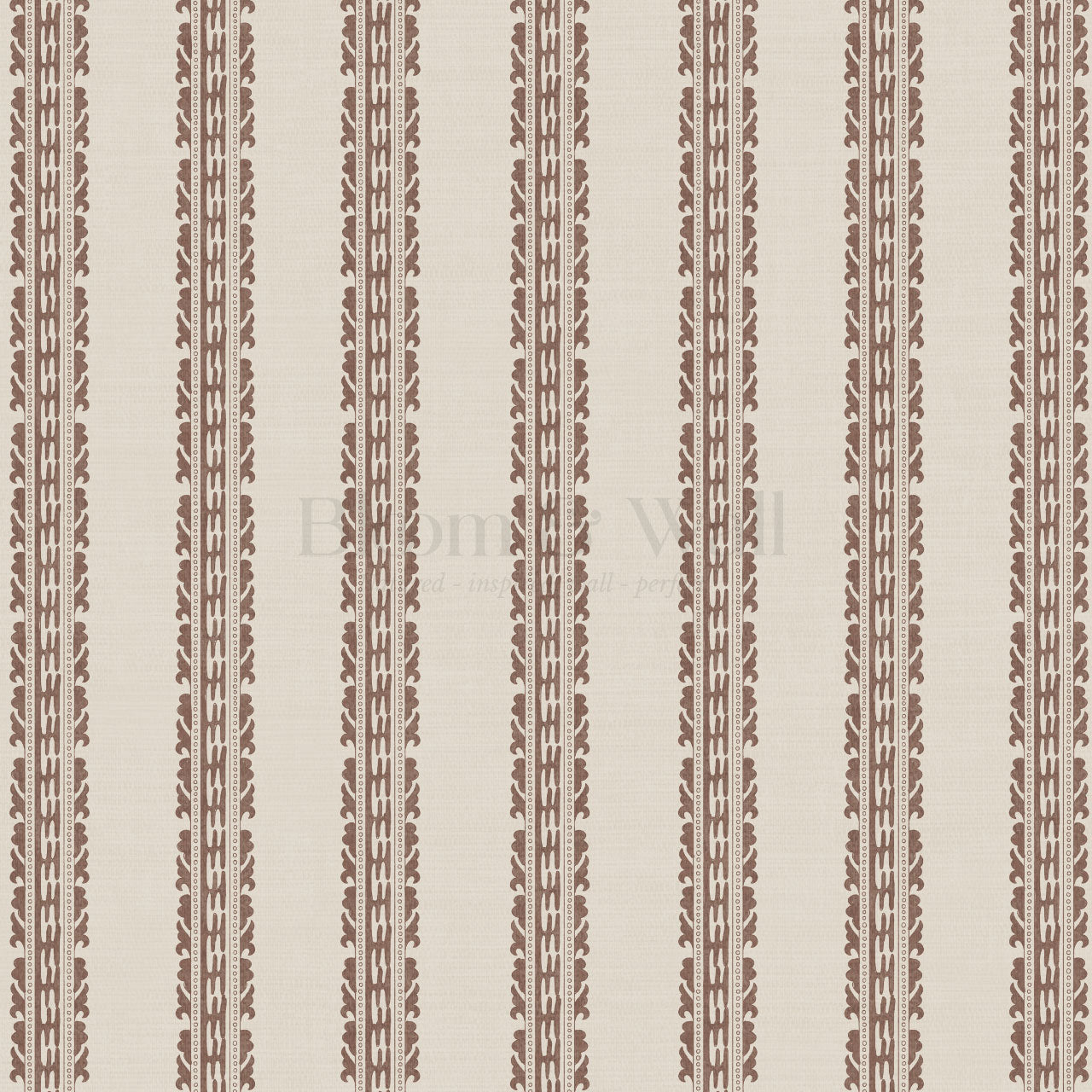 Victoria Stripe Antique Clay Tan Wallpaper