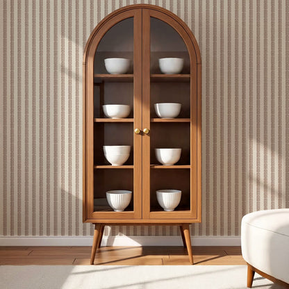 Victoria Stripe Antique Clay Tan Wallpaper