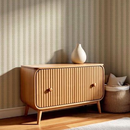 Victoria Stripe Antique Sage Wallpaper