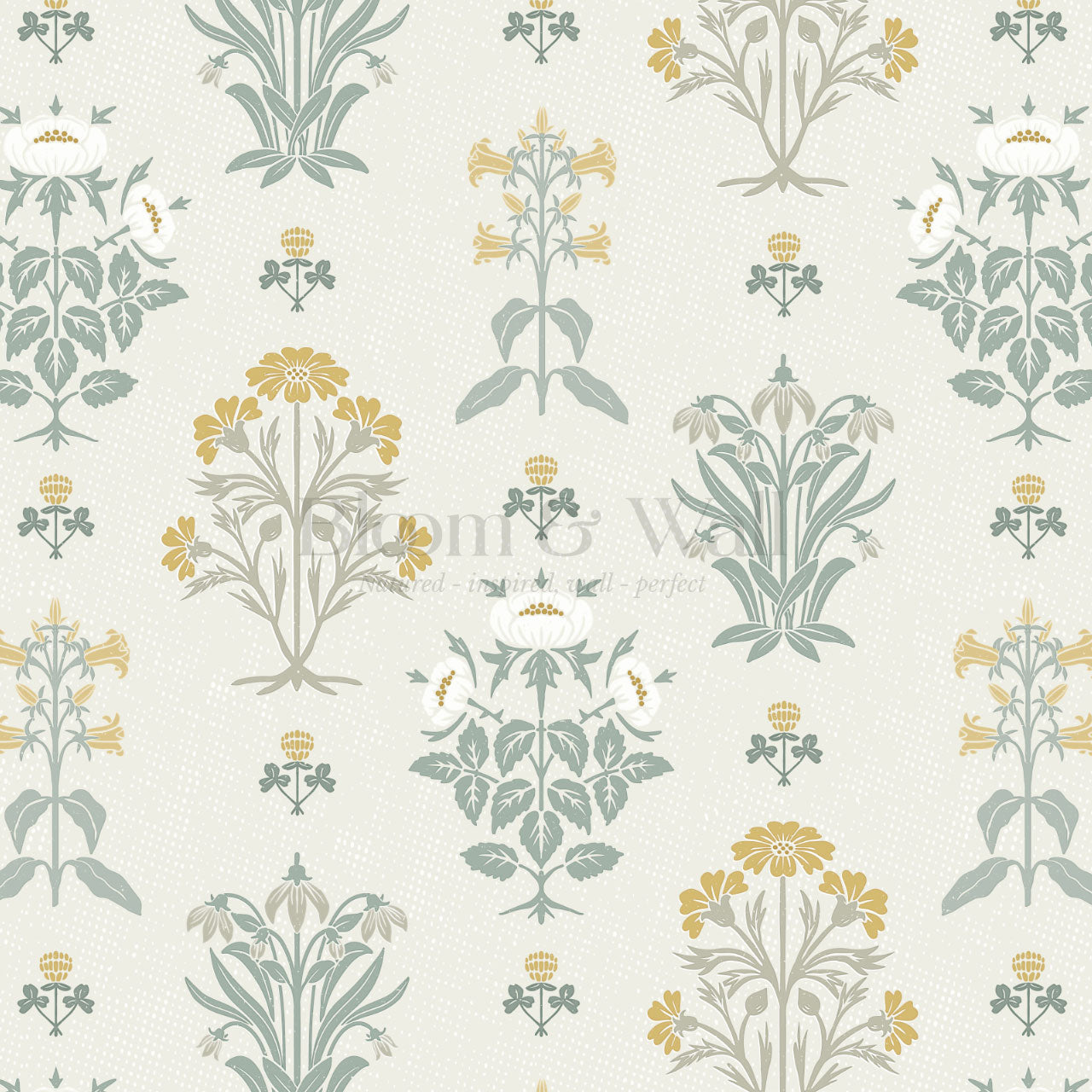 Victoria Millefleur Gold Wallpaper
