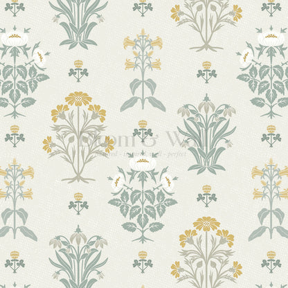 Victoria Millefleur Gold Wallpaper