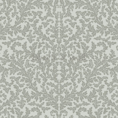 Villa Large Soft Laurel Scroll Sage Green Wallpaper