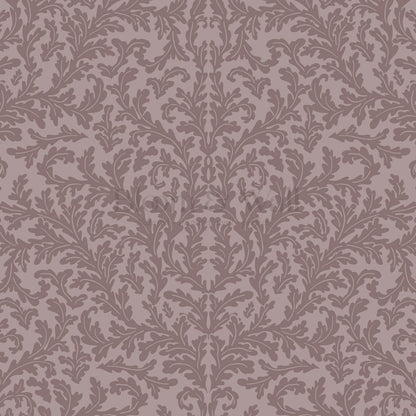 Villa Large Soft Laurel Scroll Berry Wine Wallpaper