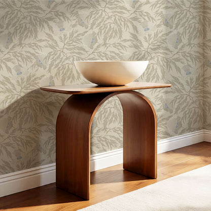 Violetta Flora Large Stone Taupe Wallpaper