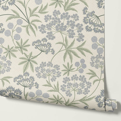 Vivi Wildflowers Blue Sage Wallpaper