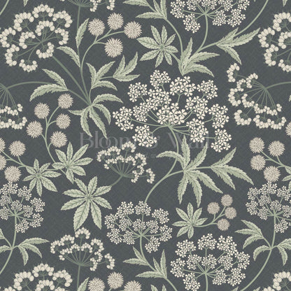 Vivi Wildflowers Slate Ivory Wallpaper