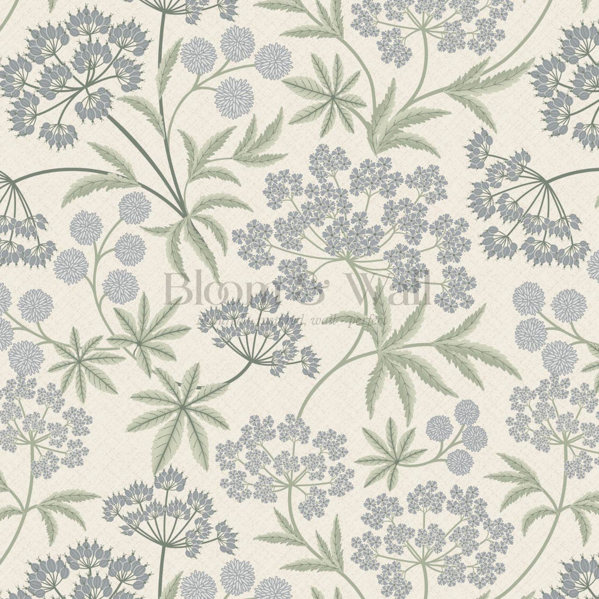 Vivi Wildflowers Blue Sage Wallpaper