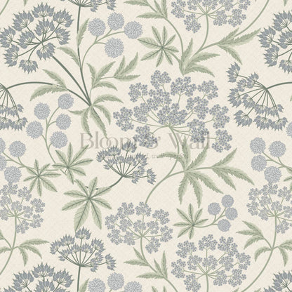 Vivi Wildflowers Blue Sage Wallpaper